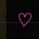 韩国风浪漫爱心桃心造型霓虹灯灯台灯氛围灯接口