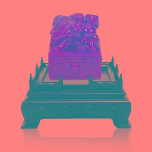 寿山石印章底座玉器礼品玉玺实木红木雕栏杆小底座