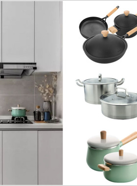 样板房汤锅炒锅装厨具装饰品陈列