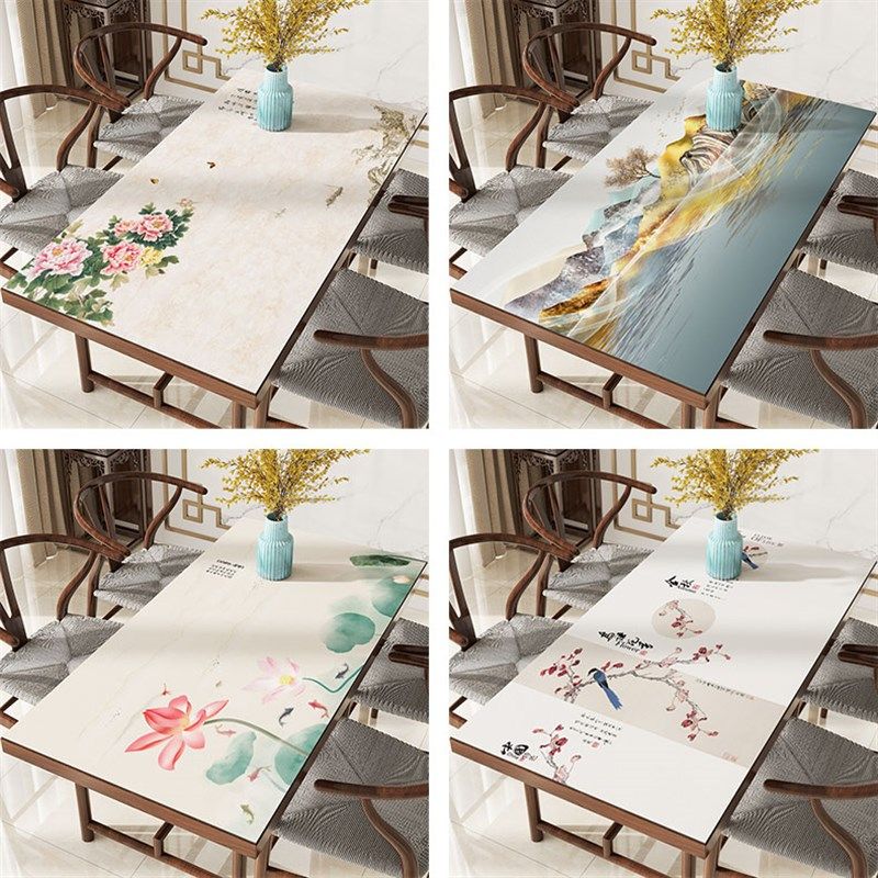 新实木茶几垫客厅长方形餐桌垫子防水防油免洗裁剪茶桌桌布,居家布艺,桌布,淘宝优惠券,粉丝福利购,淘宝优惠卷