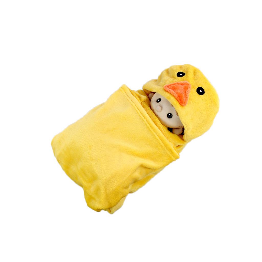 LAMBS IVY婴儿珊瑚绒包被风抱毯 新生儿包布 浴巾睡袋 婴儿披风