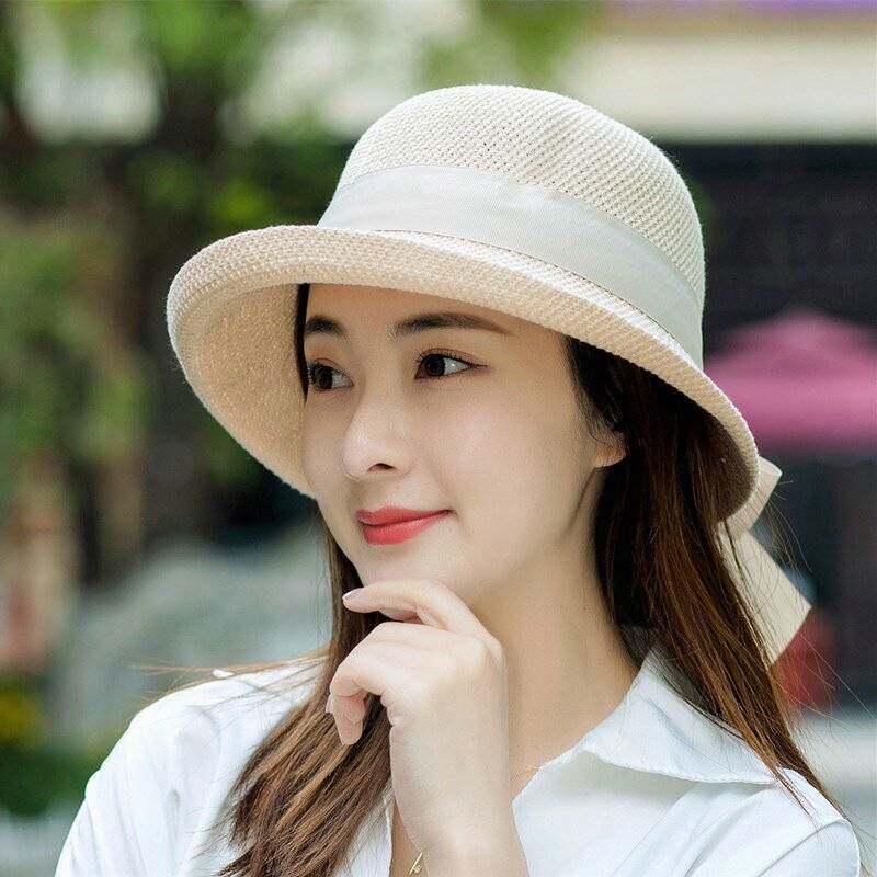 中老年人盆帽女春秋英伦优雅休闲百搭礼帽针织圆顶妈妈帽子显脸小