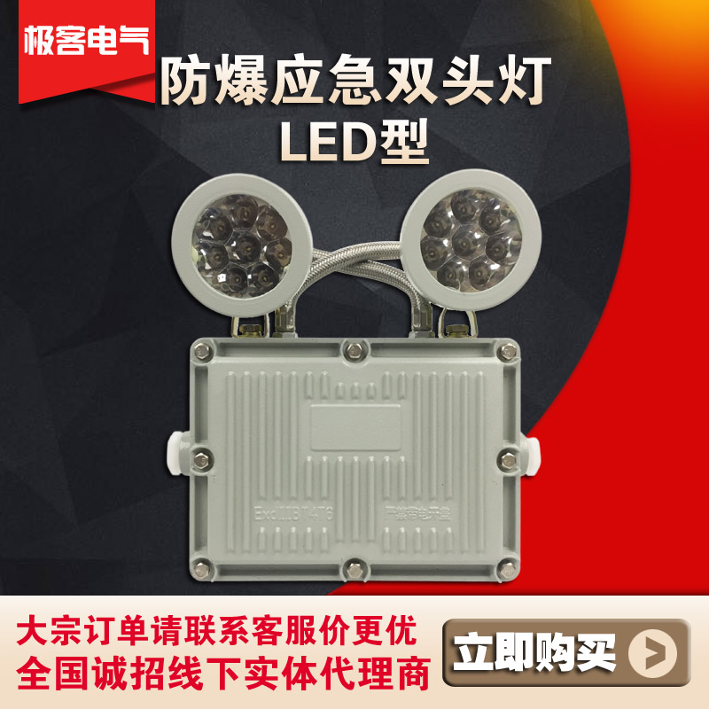 防爆双头应急灯LED标志灯疏散灯安全出口消防应急充电蓄电应急灯