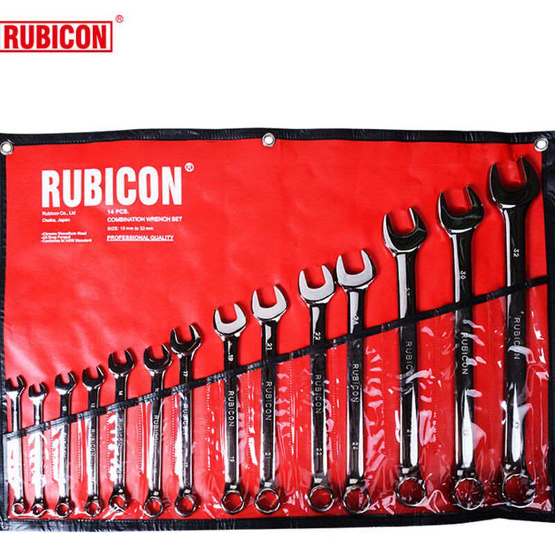 罗宾汉(RUBICON)美式梅开两用呆扳手套装10-32mm 14支RCW-314