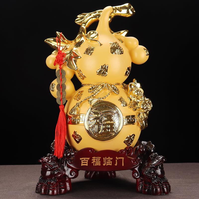 百福临门葫芦摆件风水招财客厅电视酒柜玄关新房装饰乔迁开业礼品