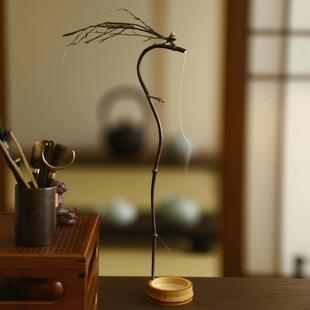 龙吐香龙挂香龙头老料天然竹子手工香道配件老紫竹制作香挂香炉