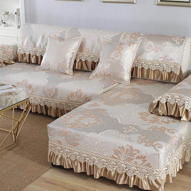 夏季沙发垫凉席凉垫防滑冰丝坐垫夏天款客厅贵妃全包欧式沙发套罩