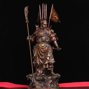 纯铜关公关帝关羽铜像饰品全铜九龙关公饰品超大店面开业礼品