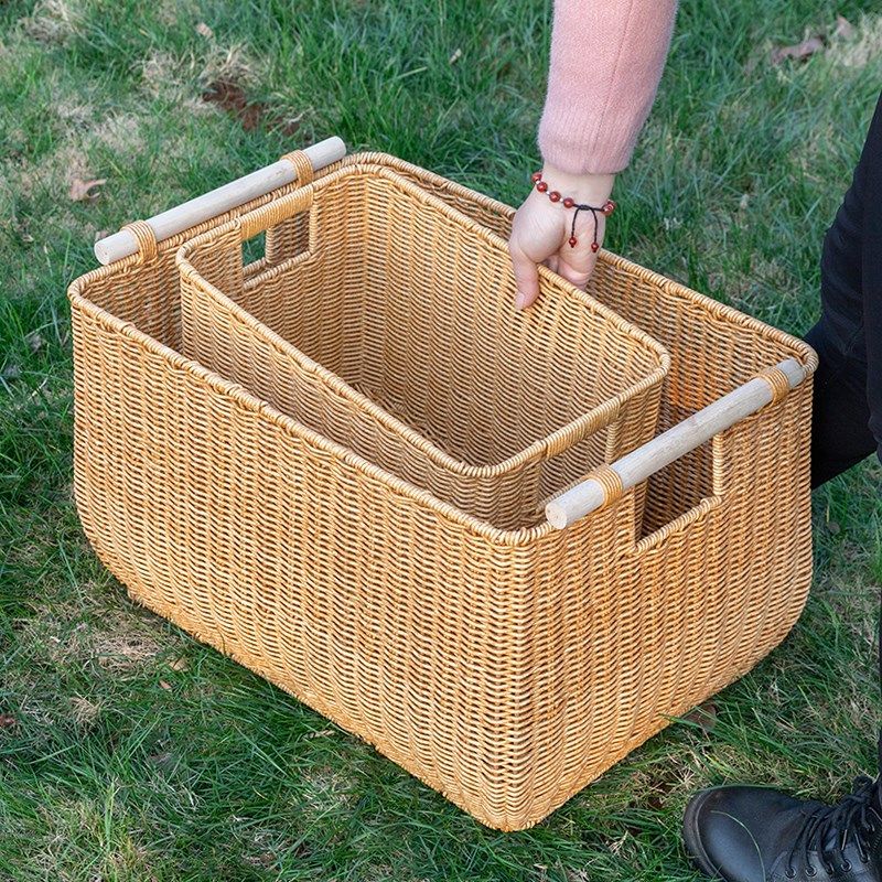 特大号仿藤编织收纳箱衣物被子D有盖箱子玩具整理筐大号储物盒,收纳整理,其他收纳篮,淘宝优惠券,粉丝福利购,淘宝优惠卷