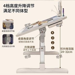 升降床上书桌宿舍好物学生学习桌笔记本电脑桌卧室折叠小桌子