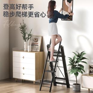 肯泰KT 00家用梯室内功能晾衣架两子用叠多伸缩楼梯折加厚铝合