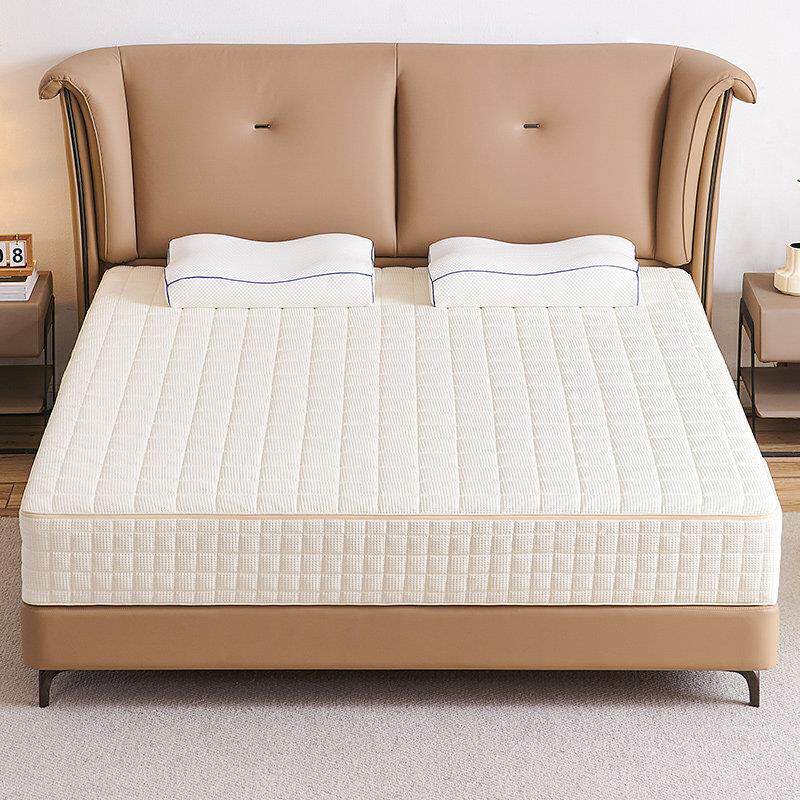 海马飞雪全拆席梦思床垫20cm厚乳胶记忆棉黄麻独立弹簧床垫可拆洗