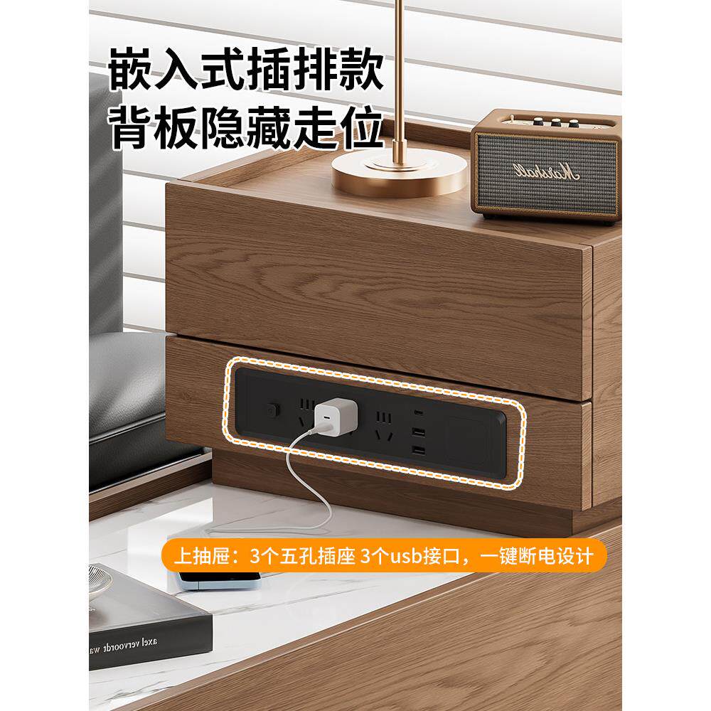 中古沙发边柜侧边柜轻奢高级感实木边几客厅茶几小桌子置物架角几