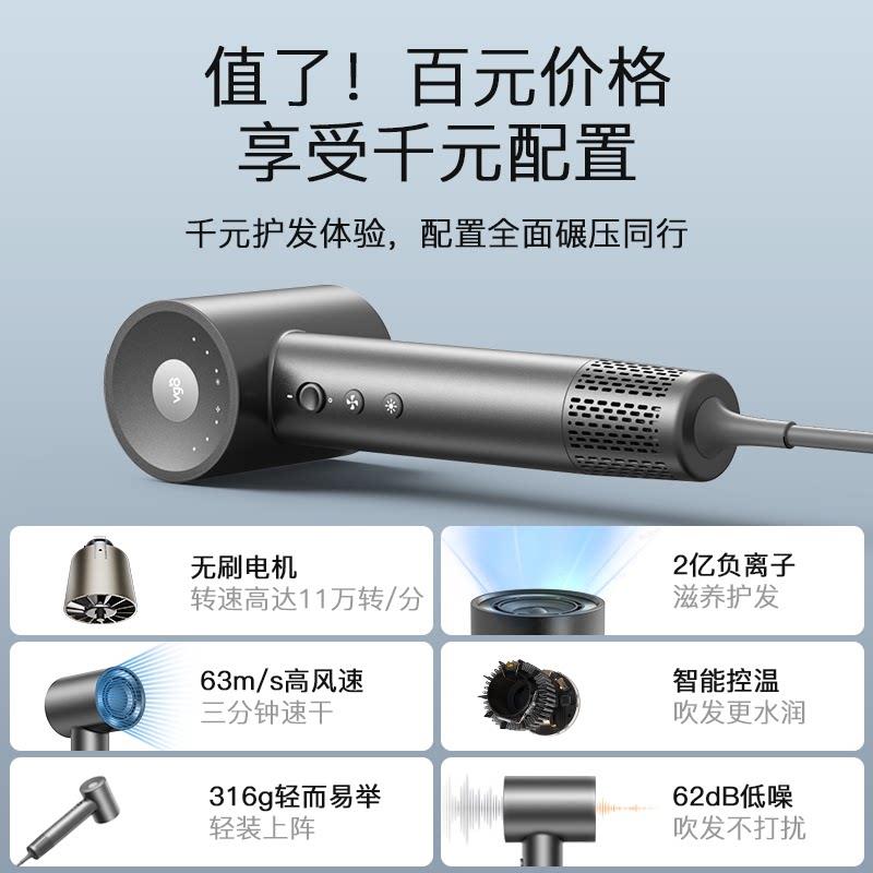VGO吹风机负离子护发家用速干大风力宿舍学生吹头发便携电吹风筒