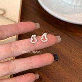 素泊集s999纯银葫芦耳钉女小众耳环高级螺丝耳饰养耳洞睡觉不用摘