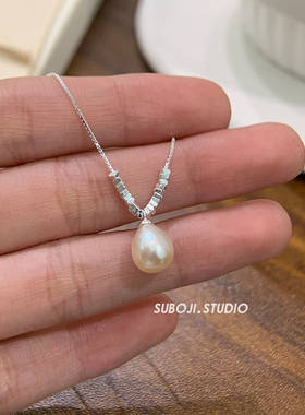 素泊集「碎银」珍珠项链纯银925