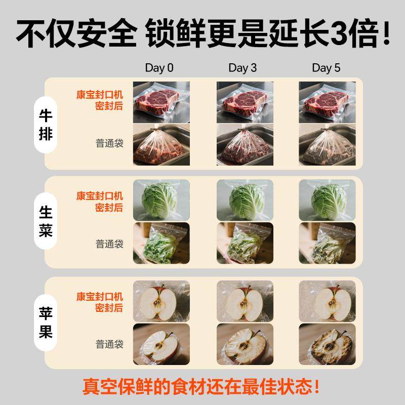 真空口机小型封家用密封食品袋包装机口KB-FK01封器保抽真空鲜塑