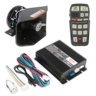 汽车载功车警报器12v 车载爆闪灯改装喇线叭大率无线有喊汽笛扬声