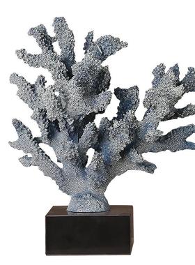 海印象摆现代极轻简奢HLF样板房楼处家珊瑚件客售厅书房家居软装