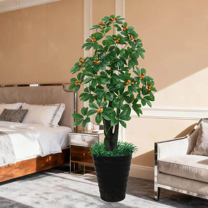 仿真绿色植物室财FYG内大仿生物盆栽型造植景客厅假发果树落地装