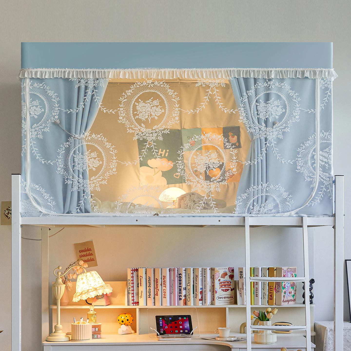 无涂层强遮床帘帐一体式女大光学生宿蚊舍专FLX-2025用包寝室全上