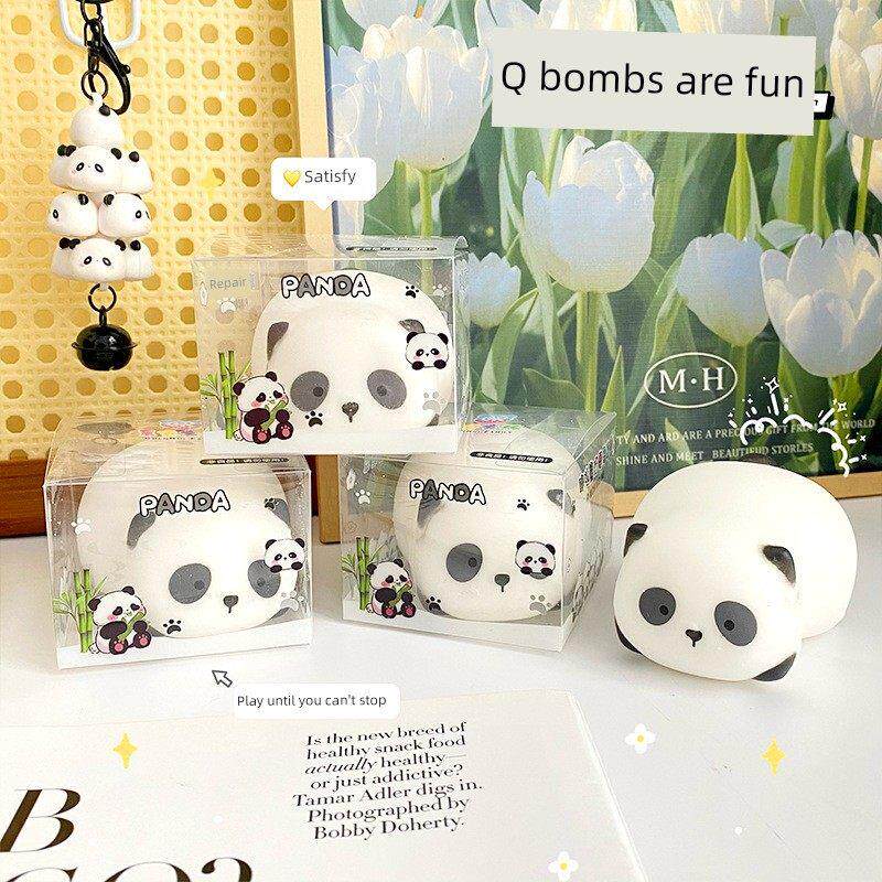创意儿童解压玩具可爱熊猫捏捏乐豆腐球慢回弹减压球发泄神器礼物