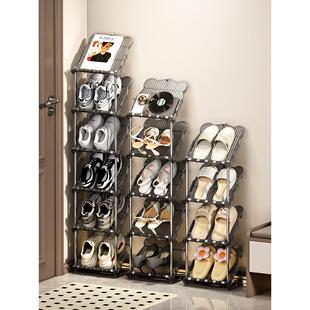 简易鞋架鞋子收纳神器家用门口出租房多层超窄小窄放鞋柜鞋托双层