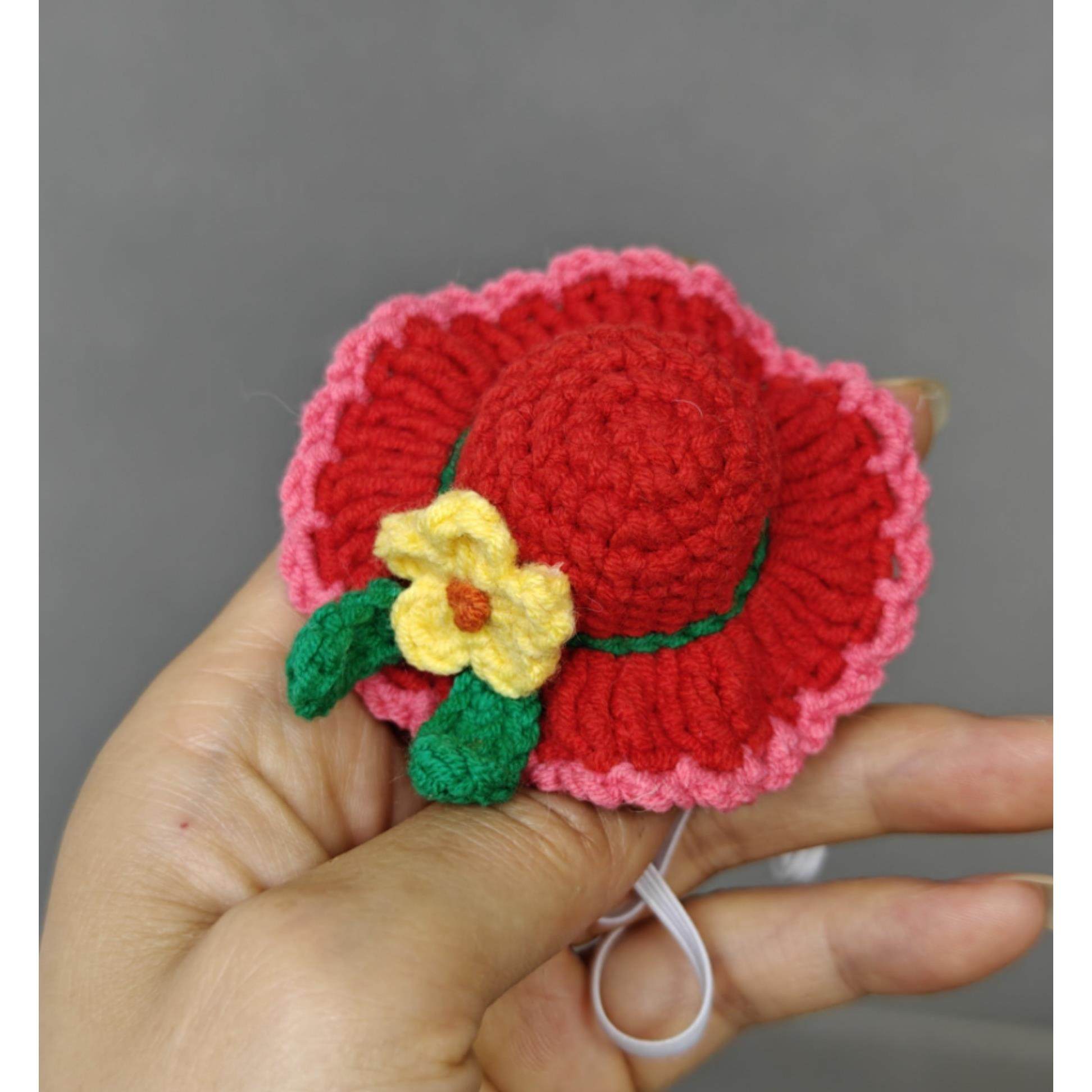 金熊钩针帽子小宠物仓鼠风帽子法国草帽羊毛手工成品定制,宠物/宠物食品及用品,帽子,淘宝优惠券,粉丝福利购,淘宝优惠卷