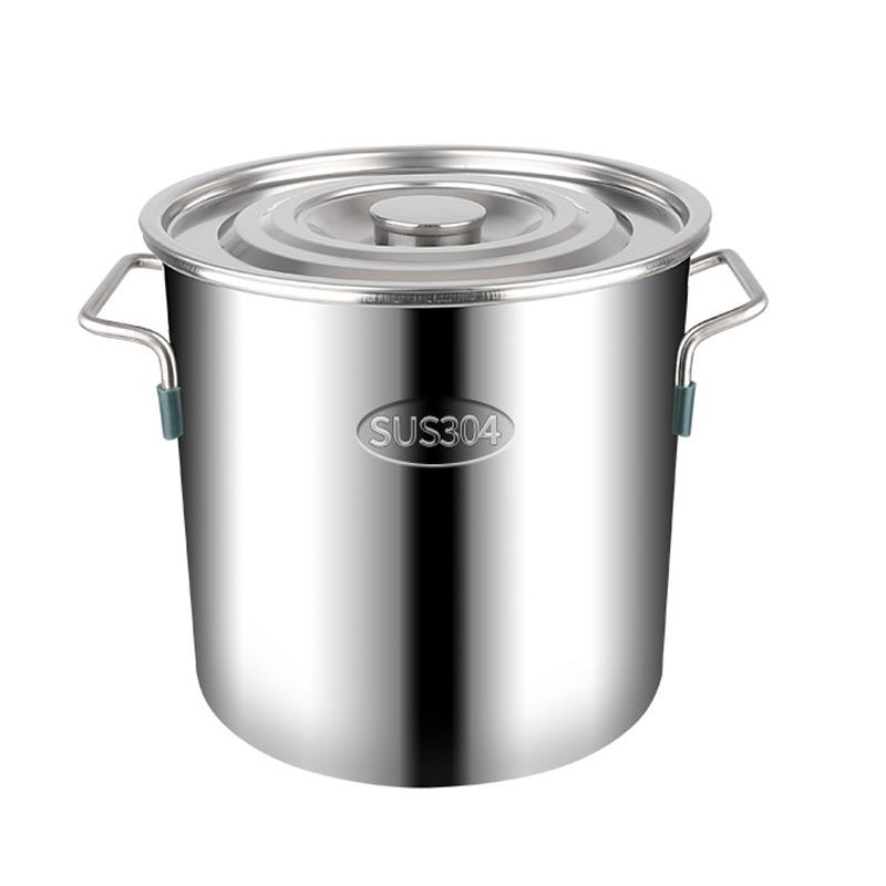 商用304不锈钢汤桶带盖加厚深大容量汤锅家用卤水桶圆油桶食品级