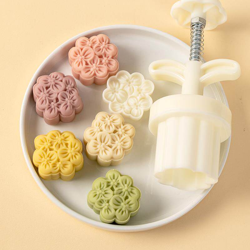 桂花月饼模具新款2024按压冰皮手压式家用绿豆糕流心中秋中式国风