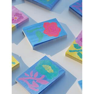 韩国fruitfries油画风无粘性便签本留言便条备忘记事纸装饰ins风