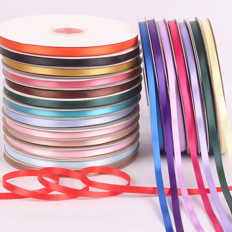 0.6CM加密涤纶缎带丝带发饰带6毫米彩带蝴蝶结DIY礼品包装带绸带