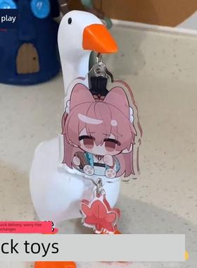 巴吉的鸭子玩具可爱磁铁不给糖就捣蛋大鹅钥匙储存展示架桌面门廊
