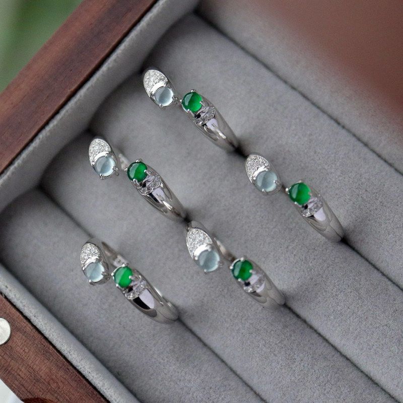 XBK翡翠珠宝饰品戒指供应链纯银