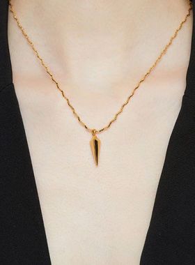 XBK尖锥简约波浪晶体原创时尚链