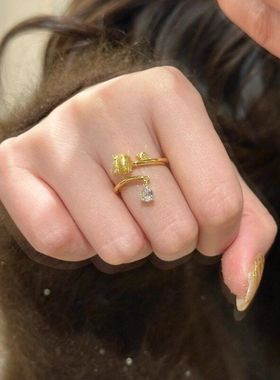 XBK拉丝新中式水滴百搭独特食指