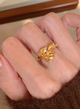 XBK拉丝戒食指百搭高级感古法小