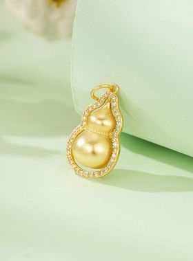 s925纯银新款时尚百搭光面花丝葫芦吊坠民族风古法工艺挂件