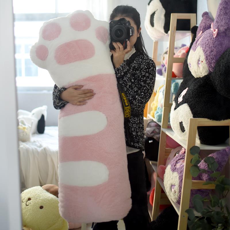 猫咪爪可拆洗抱枕大号靠枕女生礼物床头宿舍午休枕床头夹腿长条枕