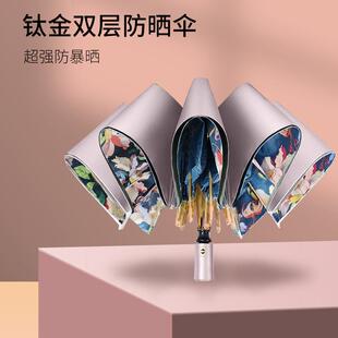 超强防晒防紫外线遮阳伞晴雨两用高颜值 双层自动太阳伞女2025新款