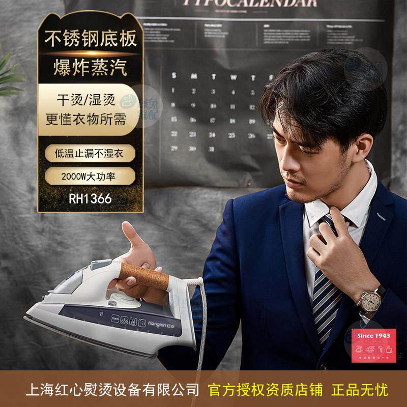 上海红心家用熨斗水蒸气熨斗手持小型干 干湿两用RH122无线 线 RH