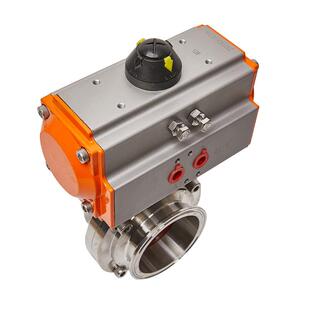 气动304不锈钢快装蝶阀D681X-16X食品卫生级卧式卡箍夹头卡套阀门