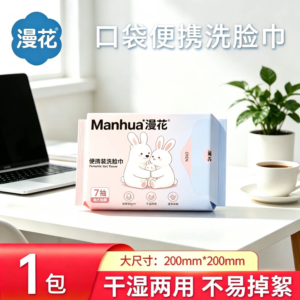 漫花小包旅游洗脸巾加厚便携式