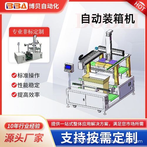 博贝在线式自动装箱机高速智能装盒设备原厂直供-支持生产线定制