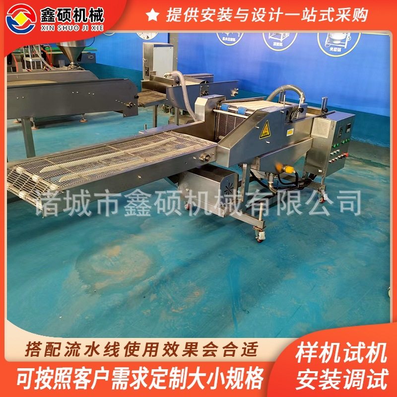 厂家麻薯面包巧克力涂层机  蛋糕涂巧克力设备泡芙巧克力淋面机