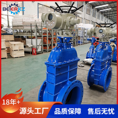 厂家 供应弹性座封闸阀DN450软密封法兰闸阀暗杆球铁闸阀