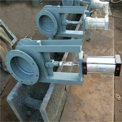 圆口气动插板阀500*500 耐磨通风气动闸板阀 方口放料电动卸灰阀