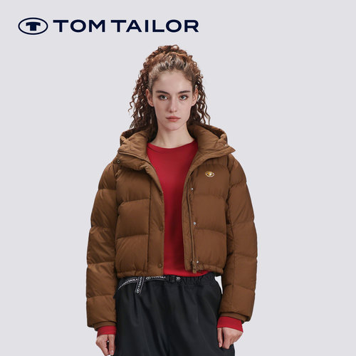 【鸭绒】TOM TAILOR连帽羽绒服2026冬季新款保暖鸭绒面包服女