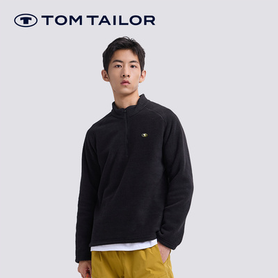 汤姆泰勒秋冬加厚抓绒卫衣男