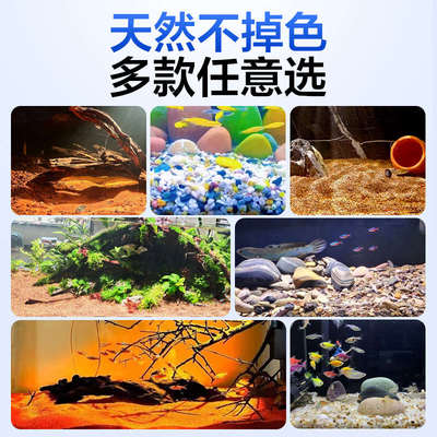鱼缸底砂造景装饰雨林沙南美溪流沙石火山石头石英白沙子乌龟铺底